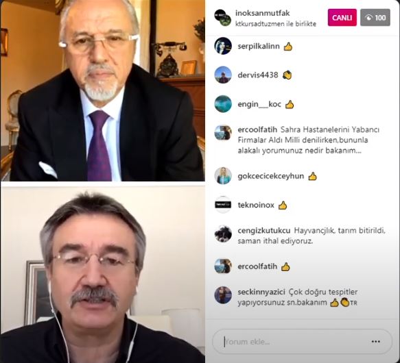Live video conference with Inoksan Chairman Vehbi Varlık