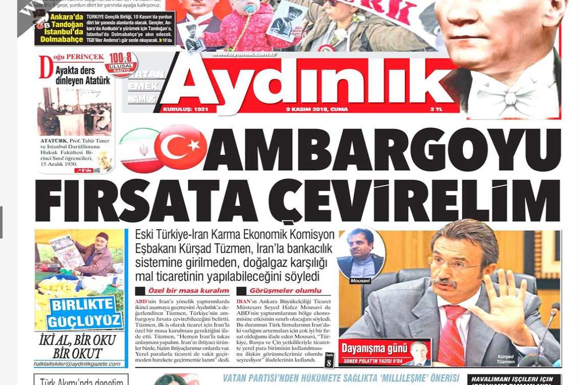 AYDINLIK GAZETESİ 09.11.2018